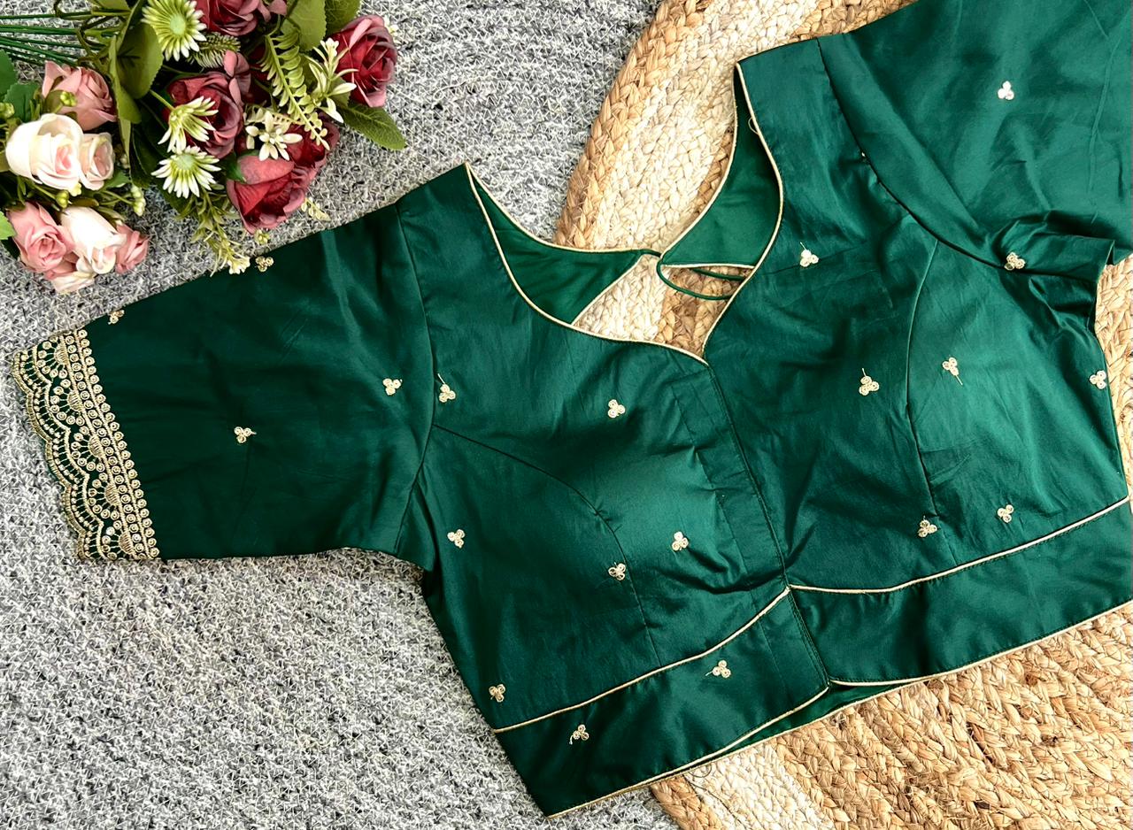 Designer Embroidered Silk Blouse